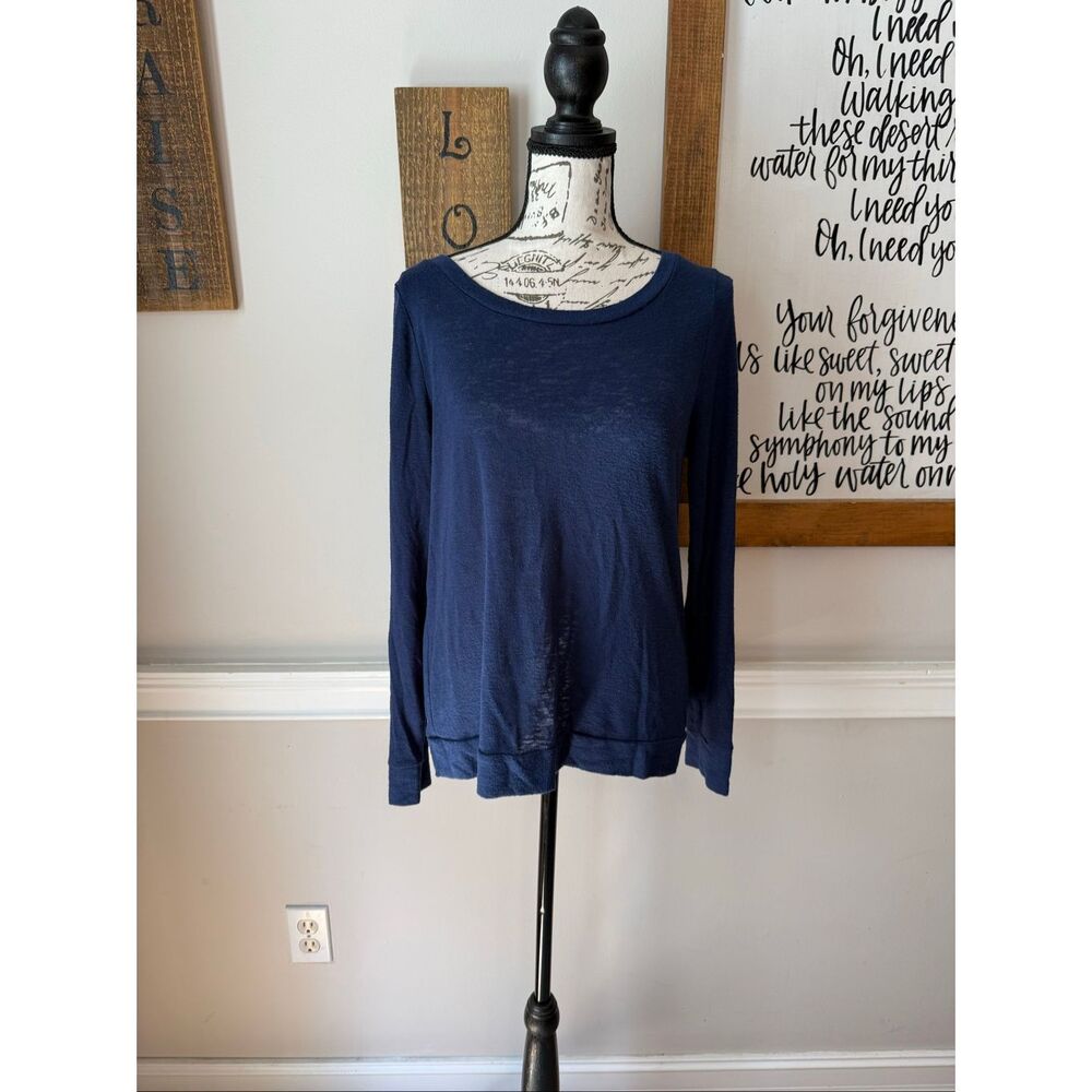 Victoria's Secret Women's Round Neck Long Sleeve Sweater Navy Blue Size XS